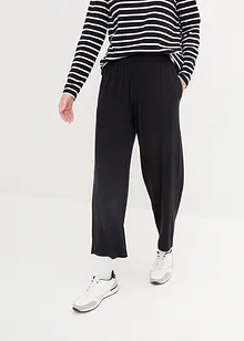 Ankellang bukse i trikot, High Waist (2-pack), bonprix