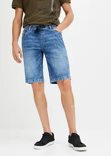 Pull on-bermudashorts i lett denim med stretch, Slim Fit, bonprix