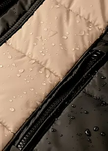 Lang jakke i vannavvisende materiale med fuskepels, bonprix