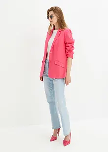 Lang blazer i bomullsjersey, bonprix