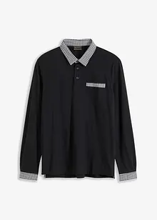 Poloshirt av økologisk bomull, lang arm, bonprix