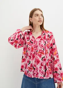 Chiffonbluse med sløyfe, bonprix