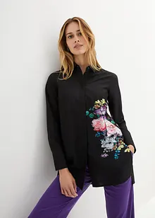 Skjortebluse med blomsterprint, bonprix