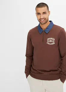 Sweatshirt med polokrage, bonprix