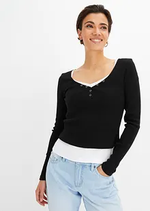 Topp og shirt (2 deler), bonprix