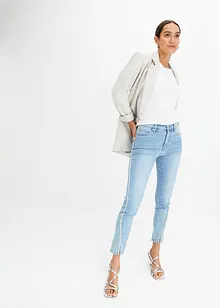 Skinny jeans med strass-applikasjon, bonprix