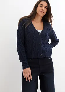 Cardigan med flettemønster, bonprix