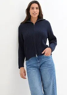 Cardigan med glidelås, bonprix