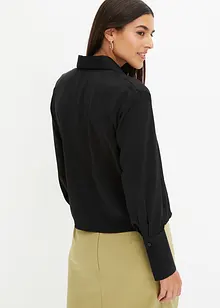 Satengbluse med sløyfe, bonprix