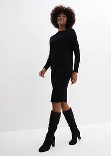 Strikket kjole med vest 2-delt sett, bonprix