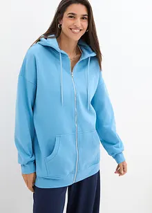 Oversized sweatjakke med hette, bonprix