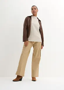 Oversized topp i ren økologisk bomull, bonprix