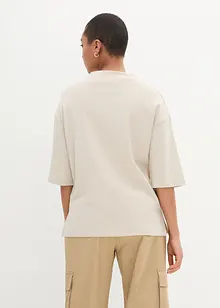 Oversized topp i ren økologisk bomull, bonprix