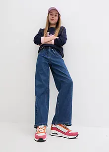 Jeans med kjede til barn, Wide Leg, bonprix