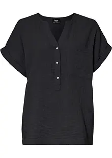 Kortermet bluse i musselin, bonprix