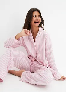 Flanell-pyjamas med gavepose, bonprix