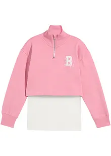 Sweatshirt og topp til barn (2-delt sett) av økologisk bomull, bonprix