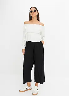 Singoallabluse av crinkle-viskose, bonprix