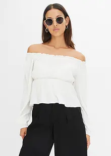 Singoallabluse av crinkle-viskose, bonprix