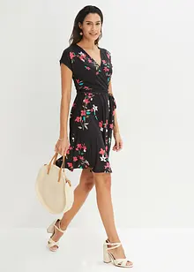 Jerseykjole i omslagsstil, bonprix