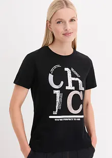 T-skjorte med glitterprint, bonprix