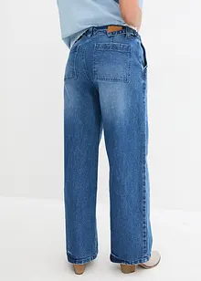 Wide Leg-jeans Mid Waist, stretch, bonprix