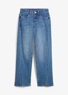 Wide-jeans Mid Waist, splitt, bonprix