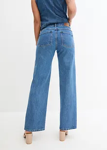 Wide-jeans Mid Waist, splitt, bonprix