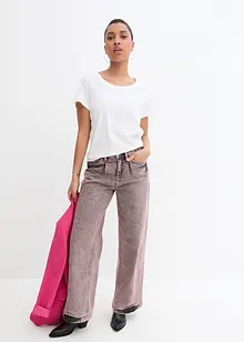 Wide Leg-jeans High Waist, stretch, bonprix