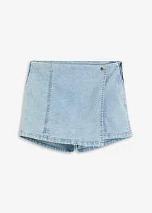 Jeans-bukseskjørt med omslag-look, bonprix