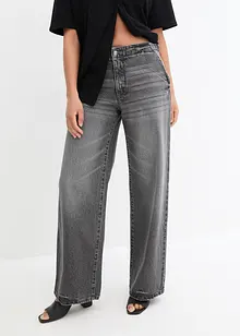 Wide Leg-jeans Mid Waist, stretch, bonprix