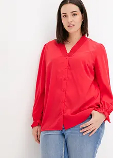 Bluse med smock-detalj, bonprix