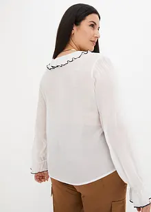 Bluse med volanger, bonprix