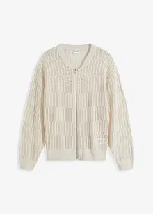 Cardigan med hullmønster, bonprix