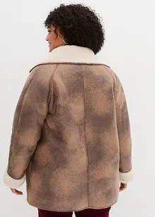 Shearling-jakke med lommer, bonprix