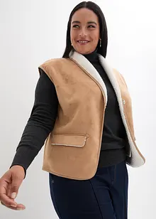 Vest i imitert lammeskinn, bonprix