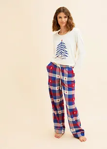 Pyjamas med flanellbukse, bonprix