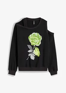 Sweatshirt med blomsterprint, bonprix