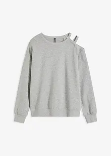 Oversized sweatshirt med cut-out, bonprix