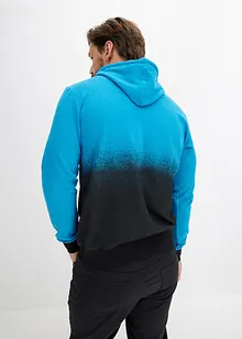 Sweatshirt med hette og resirkulert polyester, fargegradering, bonprix