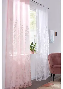 Gardin med etset bladmønster (1-pack), bonprix