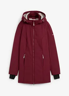 Lang funksjons-softshelljakke med teddyfleece, bonprix
