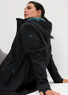 Lang funksjonsjakke i softshellmateriale med pilefleece, bonprix