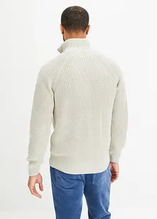 Ribbestrikket cardigan med bomull, bonprix