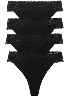 Stringtruse (4-pack) med bomull, bonprix