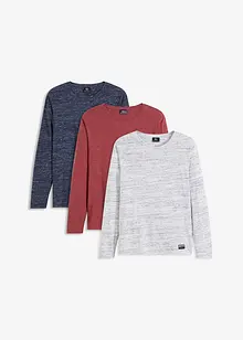 Langermet shirt (3-pack), bonprix