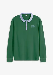 Piquè-poloshirt av økologisk bomull, lang arm, bonprix