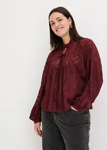 Bluse med volumermer, bonprix