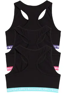 Bustier med økologisk bomull til barn (3-pack), bonprix