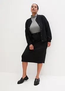 Sweat-bomberjakke med knapper, bonprix